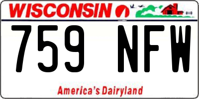 WI license plate 759NFW