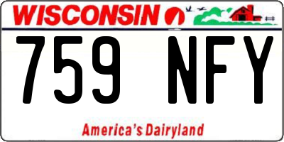 WI license plate 759NFY