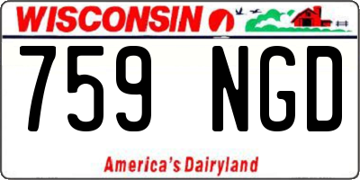WI license plate 759NGD