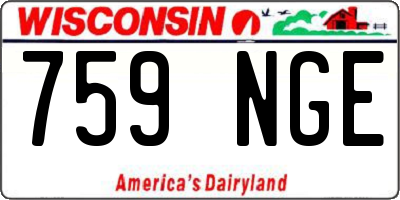 WI license plate 759NGE