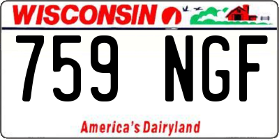 WI license plate 759NGF