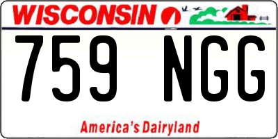 WI license plate 759NGG