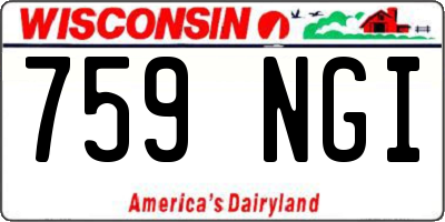 WI license plate 759NGI