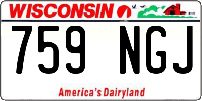 WI license plate 759NGJ