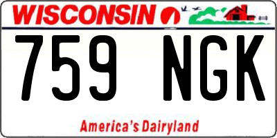 WI license plate 759NGK