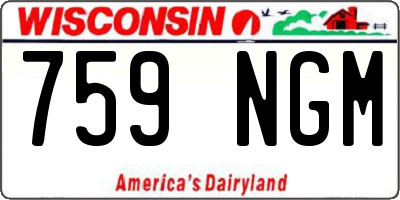 WI license plate 759NGM