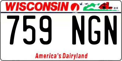 WI license plate 759NGN