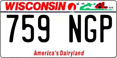 WI license plate 759NGP