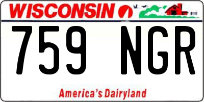 WI license plate 759NGR