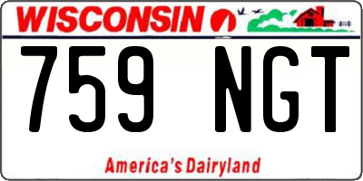 WI license plate 759NGT