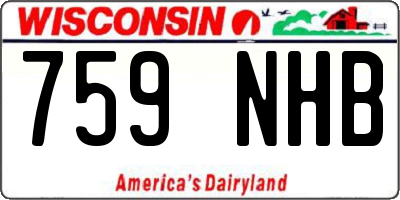 WI license plate 759NHB