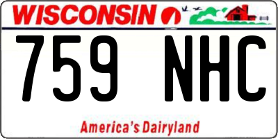 WI license plate 759NHC