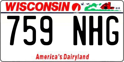 WI license plate 759NHG