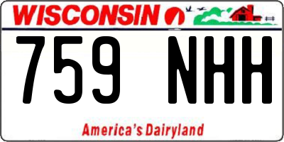 WI license plate 759NHH