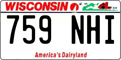 WI license plate 759NHI