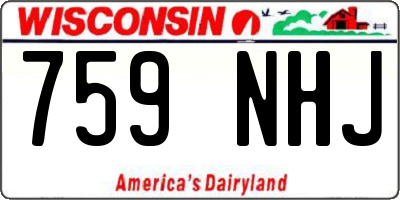 WI license plate 759NHJ