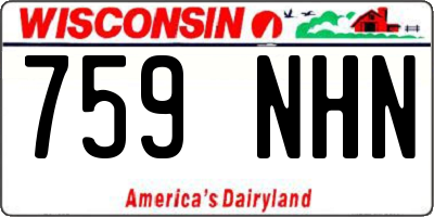 WI license plate 759NHN