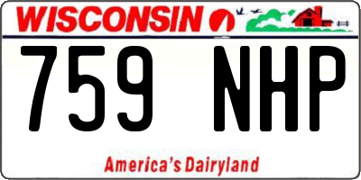 WI license plate 759NHP