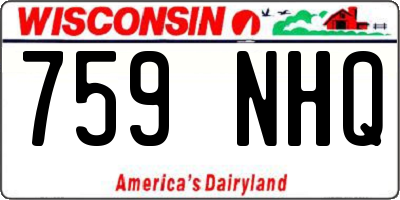 WI license plate 759NHQ
