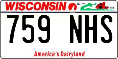 WI license plate 759NHS