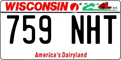 WI license plate 759NHT