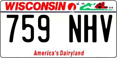 WI license plate 759NHV