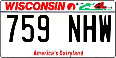 WI license plate 759NHW