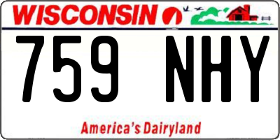 WI license plate 759NHY
