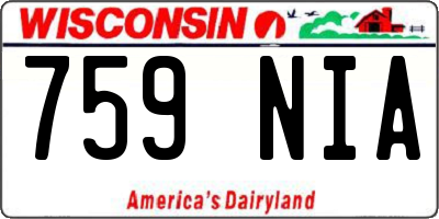 WI license plate 759NIA