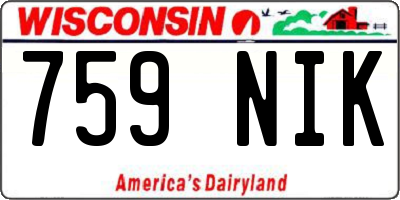 WI license plate 759NIK