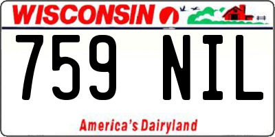 WI license plate 759NIL