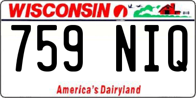 WI license plate 759NIQ