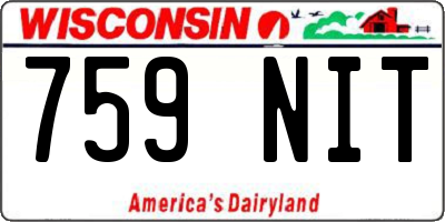 WI license plate 759NIT
