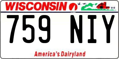 WI license plate 759NIY