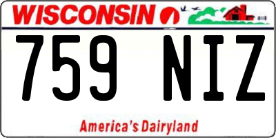 WI license plate 759NIZ