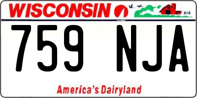 WI license plate 759NJA