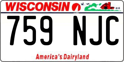 WI license plate 759NJC