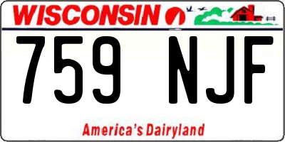 WI license plate 759NJF