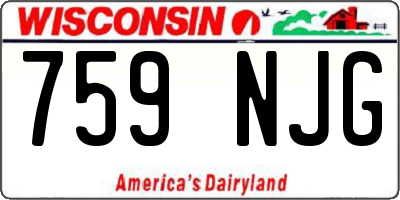 WI license plate 759NJG