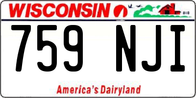 WI license plate 759NJI