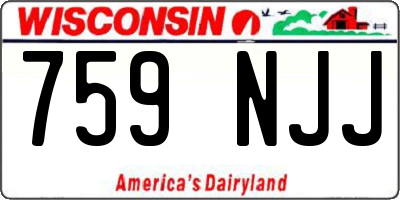 WI license plate 759NJJ