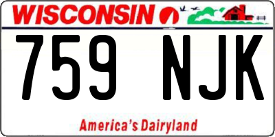 WI license plate 759NJK