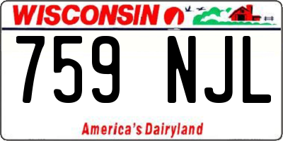 WI license plate 759NJL