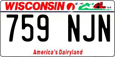 WI license plate 759NJN