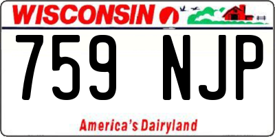 WI license plate 759NJP