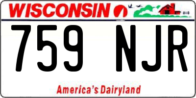 WI license plate 759NJR