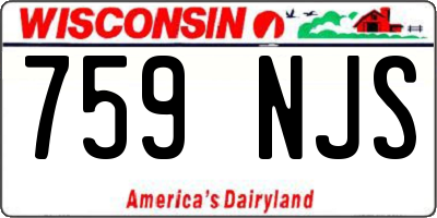 WI license plate 759NJS