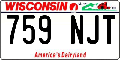 WI license plate 759NJT