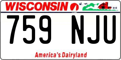 WI license plate 759NJU
