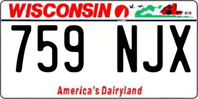WI license plate 759NJX